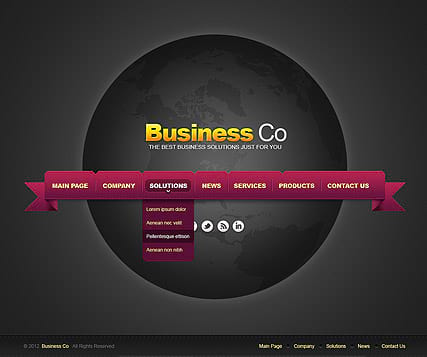 Шаблон сайта "Бизнес компания, 2.5 версия"