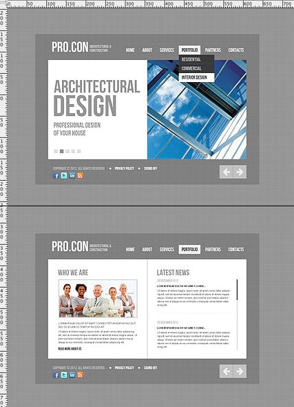 "Архитектура" шаблон сайта