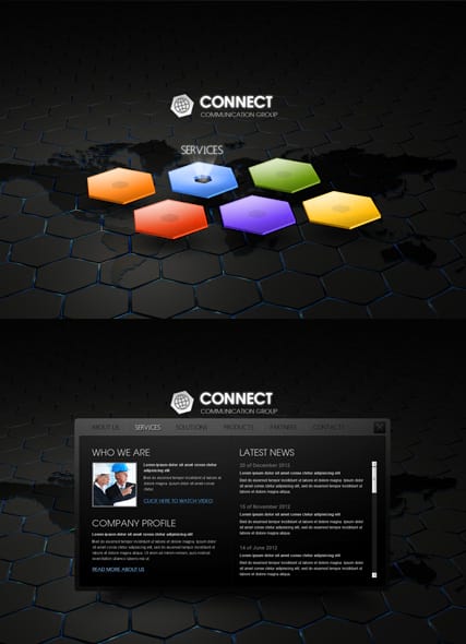 Шаблон сайта "Коммуникации Connect"