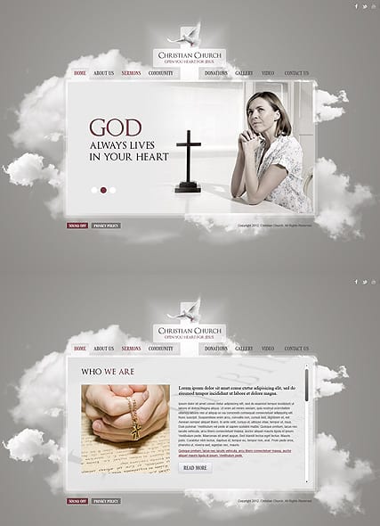 "Христианская церковь" шаблон сайта
