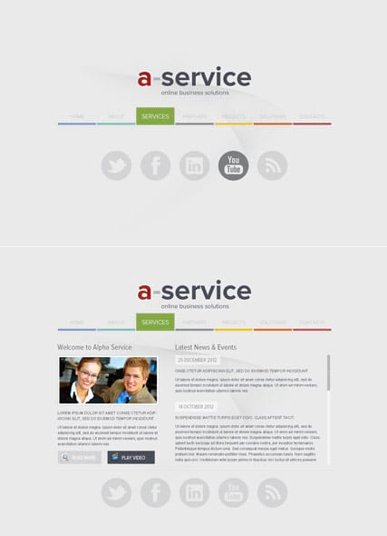 "Альфа сервис" шаблон сайта рекламной компании
