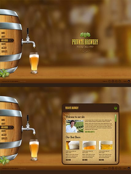 "Пивоварня" шаблон сайта