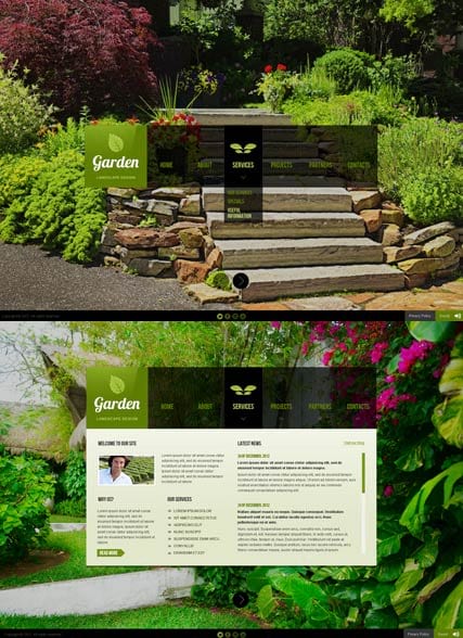 "Дизайн Вашего сада" шаблон сайта для дизайнера ландшафта