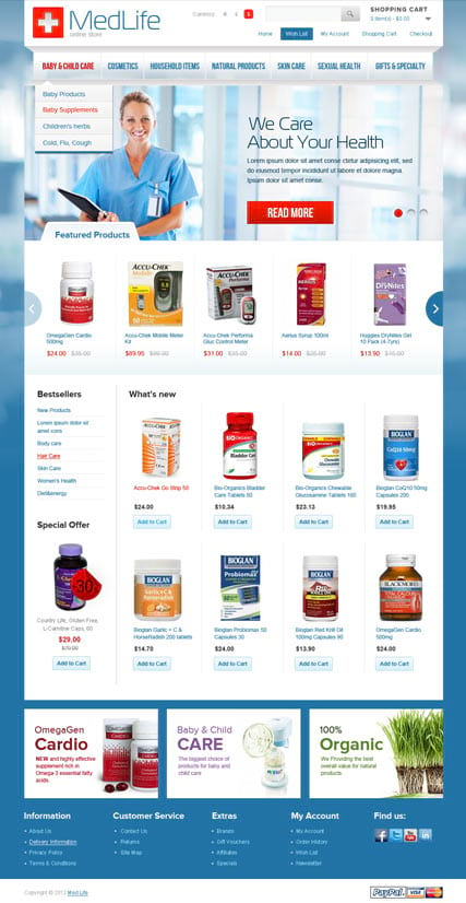 "Аптека" шаблон сайта аптеки для продажи лекарств онлайн