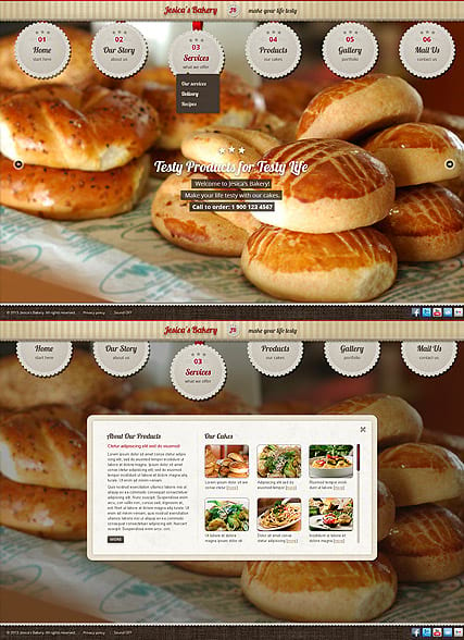 "Пекарня" шаблон сайта HTML