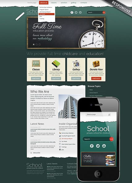 Шаблон сайта для школы на Wordpress