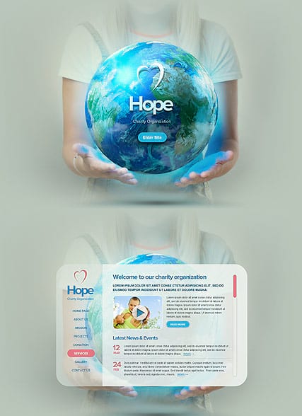 "Всемирная Благотворительность" шаблон сайта HTML