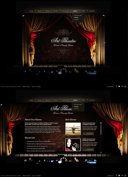 "Театр" шаблон сайта html5