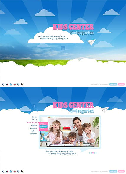 "Детский центр" шаблон сайта