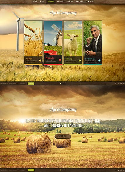"Сельское хозяйство" шаблон сайта