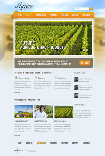"Agrico" шаблон сайта