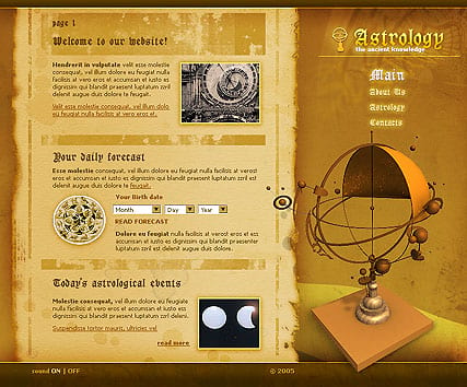 "Astrology" шаблон сайта