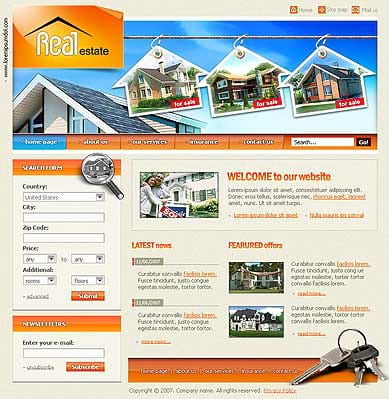 "Real estate" шаблон сайта