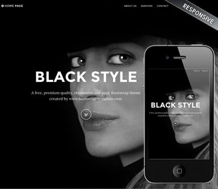 "Black Style" шаблон сайта