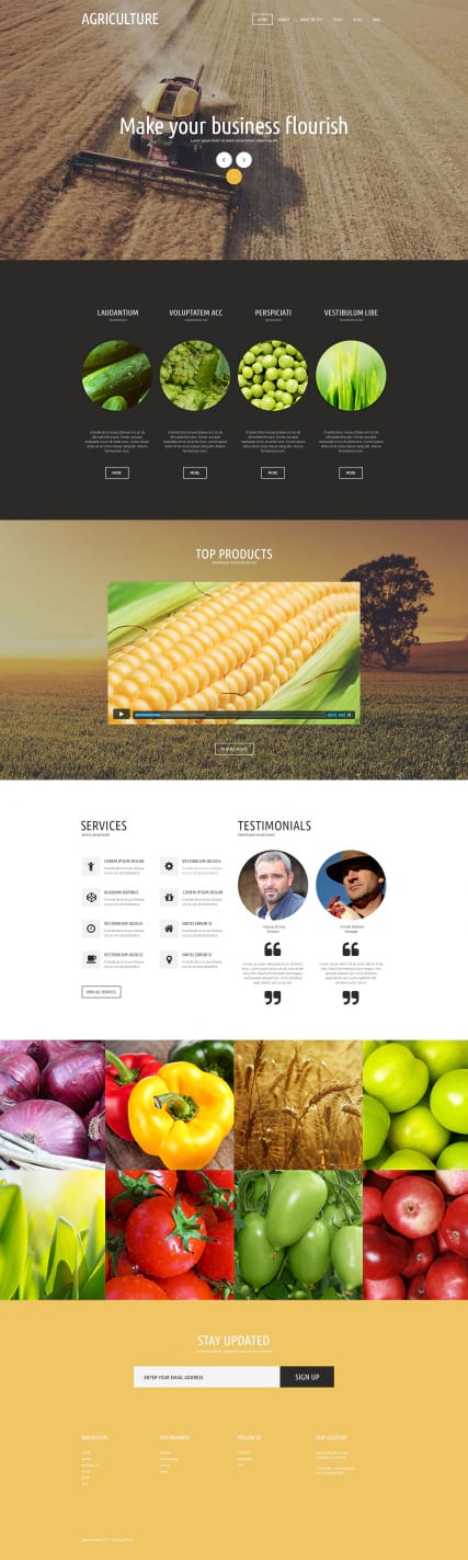 "Сельскохозяйственный холдинг" шаблон сайта для Joomla