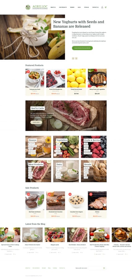 "Магазин натуральных продуктов" шаблон сайта интернет-магазина