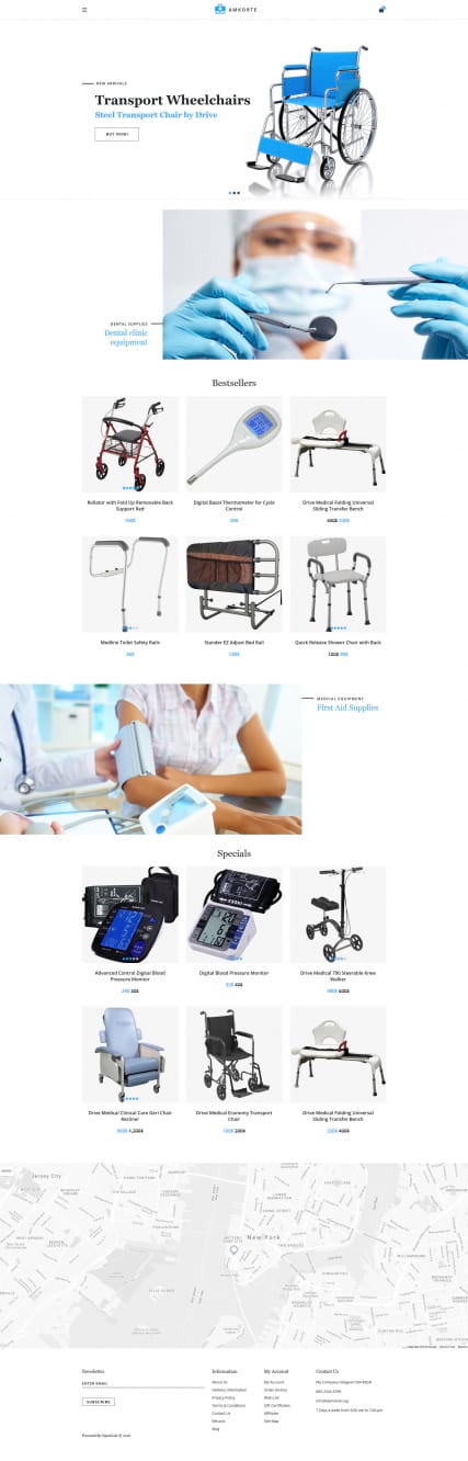 Готовый шаблон магазина медицинского оборудования OpenСart