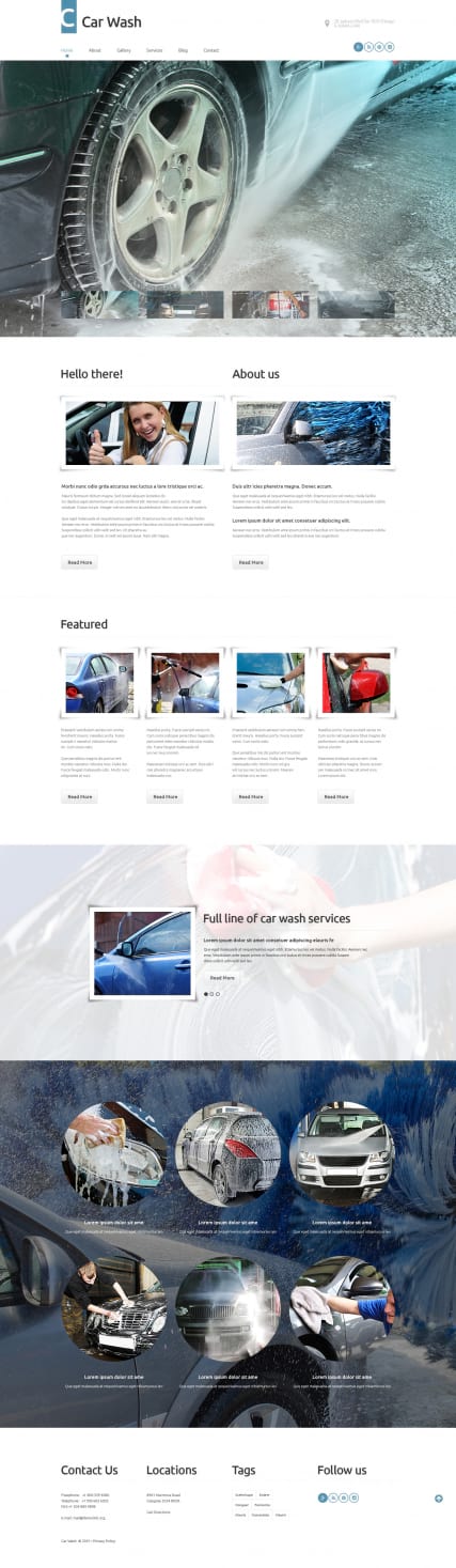 "Car Wash" готовый шаблон сайта автомойки для WordPress