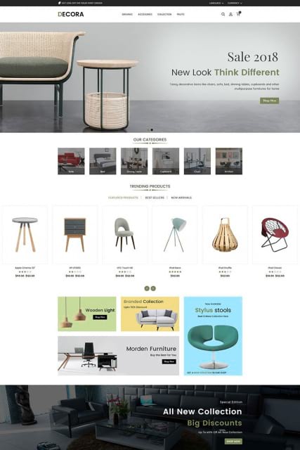 Decora Furniture Store OpenCart Template
