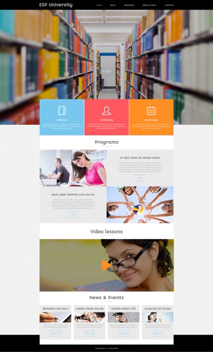 "Образовательный центр" шаблон сайта для Joomla