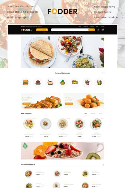 "Мой ресторан" шаблон сайта и магазина еды