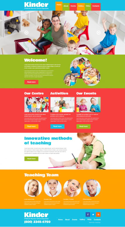 HTML шаблон сайта детского обучающего центра