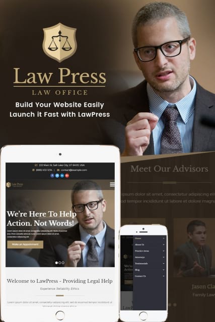 "Адвокат" шаблон юридического сайта Wordpress