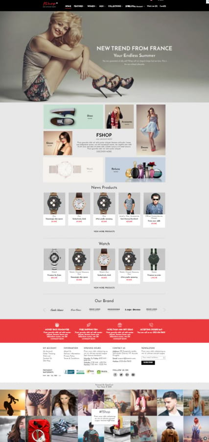 "Fashion магазин" готовый интернет магазин одежды OpenCart