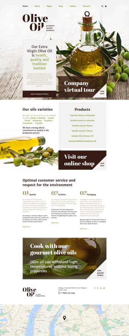 "Оливковое масло" адаптивный шаблон сайта на Joomla