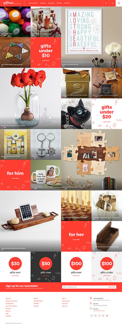 "Подарки для каждого" яркий шаблон интернет-магазина OpenCart 3