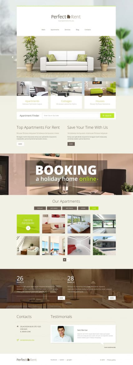 Шаблон сайта агенства недвижимости "Идеальная аренда" Joomla