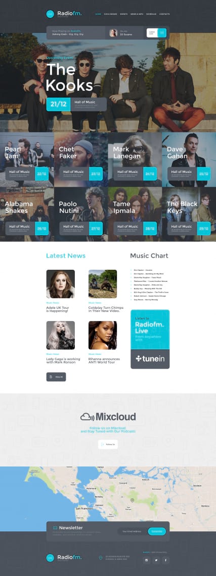 "RadioFM" радио шаблон сайта HTML