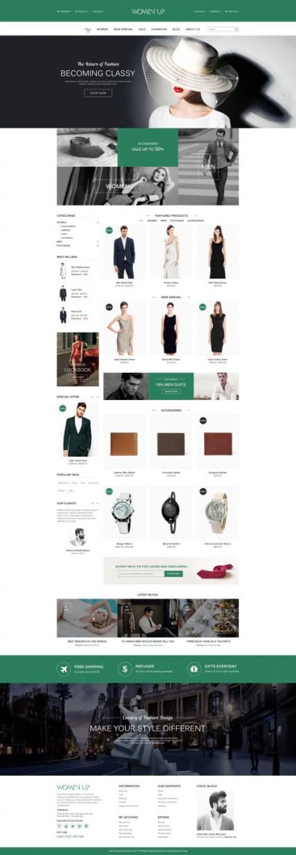 Шаблон интернет магазина одежды и товаров для стиля