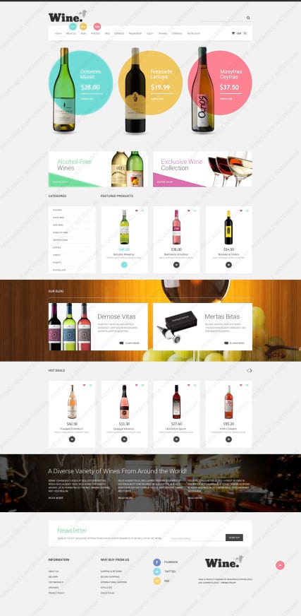 "Коллекционное вино" шаблон сайта винного магазина