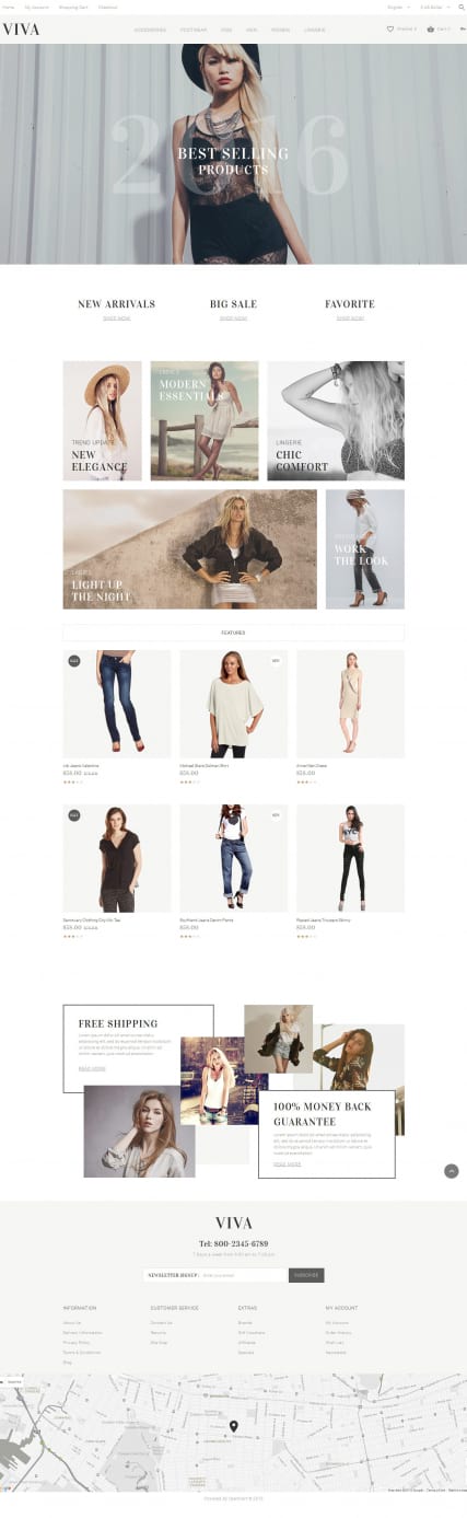Готовый интернет-магазин одежды на OpenCart
