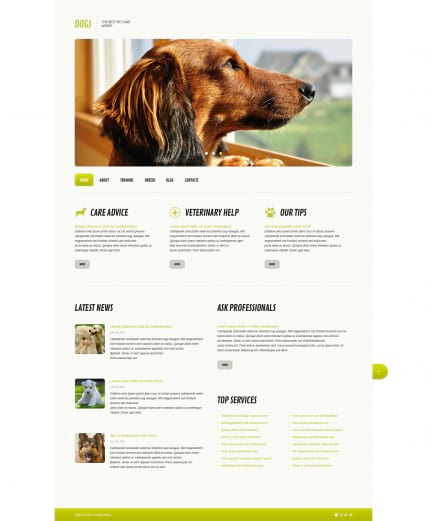 "Ветеринарная клиника" шаблон сайта для Wordpress